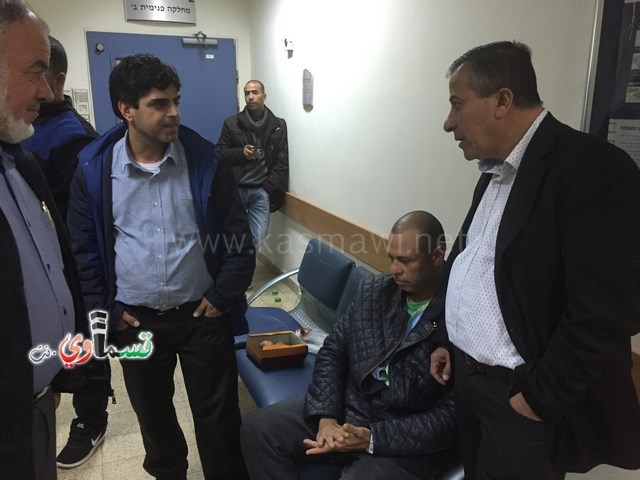 الرئيس عادل بدير ونوابه  في مُعايدة مرضية للسيد نكسون فريج والعديد من مرضى كفرقاسم في مستشفى هشارون